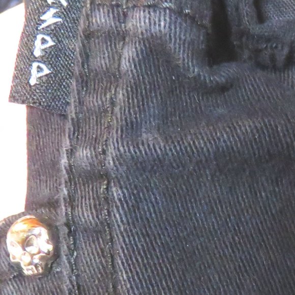 [ripped] Skinny Gothic Peekaboo eyelet pants Tripp NYC size 15 - Picture 14 of 16